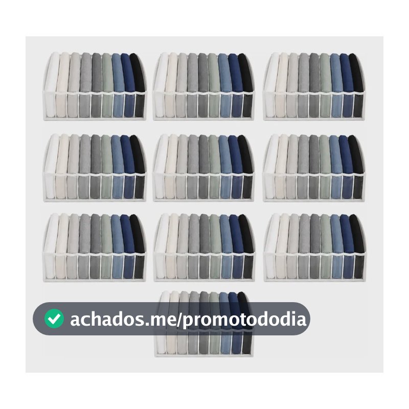 10 Colmeia Organizadora G (10x25x35) Camisetas 10 Nichos Viés Branco
