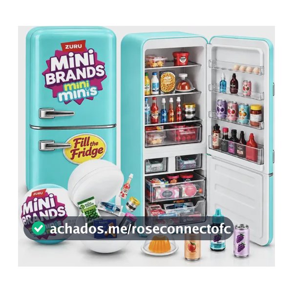 Mini Geladeira Colecionável 2 Bolas Surpresa Brands Azul Azul