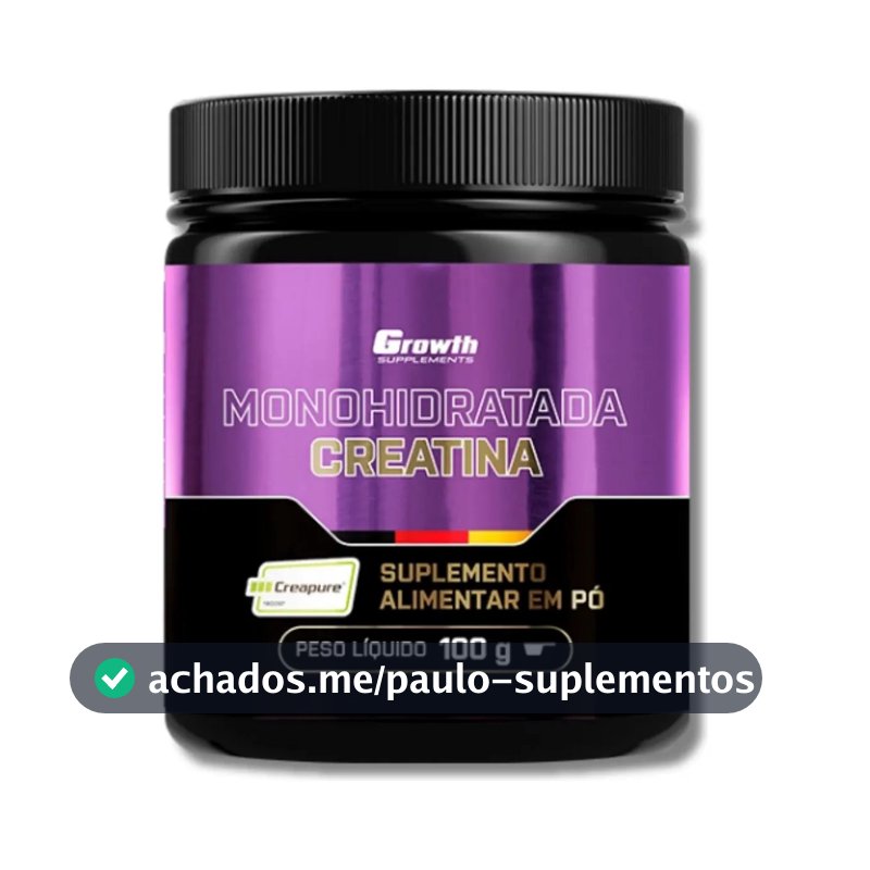 Creatina Em Pó 100g Creapure Growth Supplements