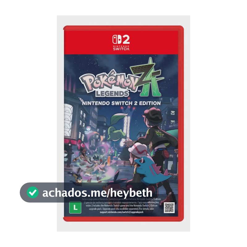 Pokemon Legends Z-A Nintendo Switch 2 Jogo Físico RPG