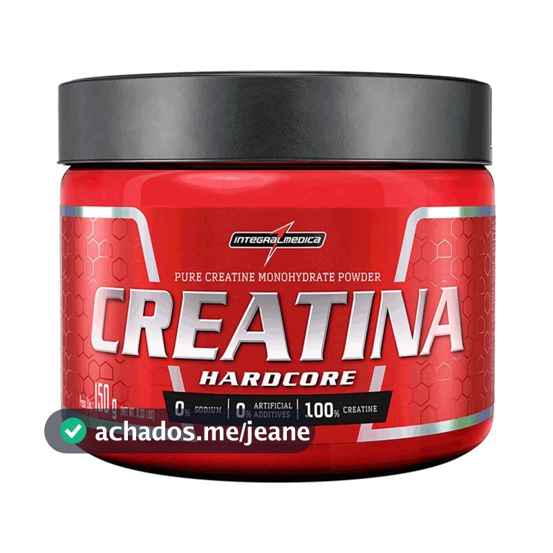Creatina Integralmédica Monohidratada Hardcore em pó Sem sabor x 150g