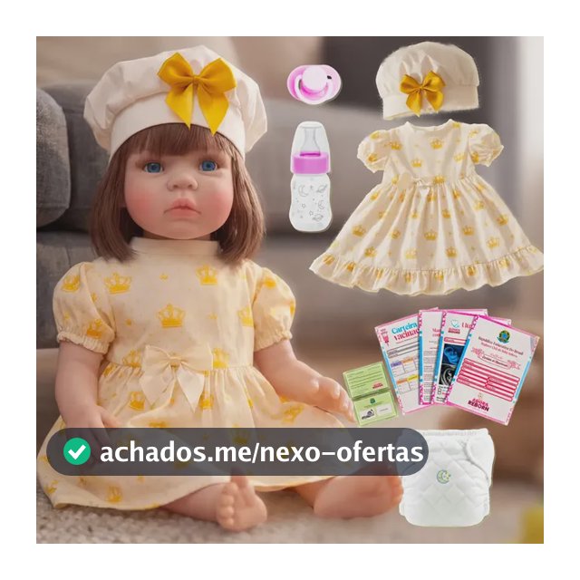 Boneca Bebê Reborn Silicone Realista Pode Dar Banho