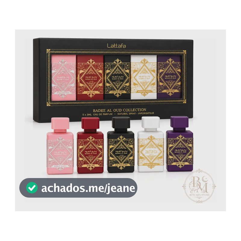 Kit Perfume Árabe Lattafa Badee Al Oud Collection 5x5ml Edp Original Unissex