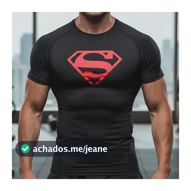 Camisa Compressão Super Man Manga Curta Academia Dryfit Uv50