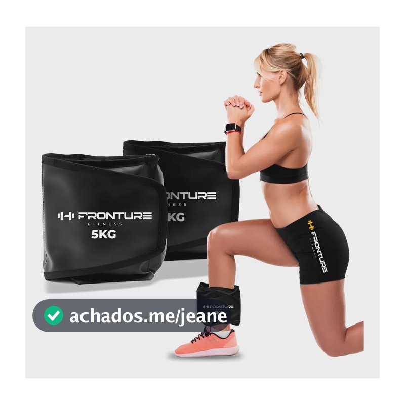 Caneleira De Peso 5 Kg Par Academia Profissional Perna Preto