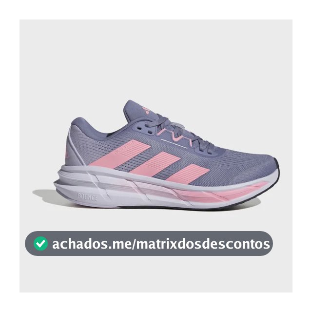 Tênis Feminino Questar 3 adidas Violeta E Rosa Liso 37