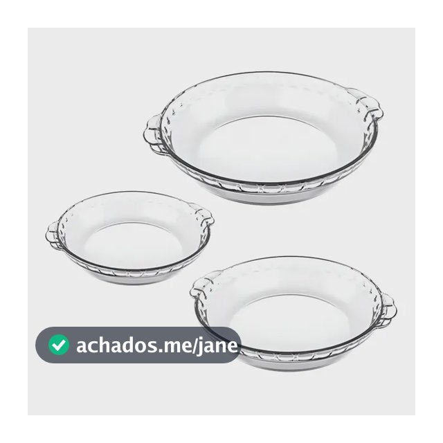 Conjunto De Formas Filetadas 3 Peças Transparente Marinex