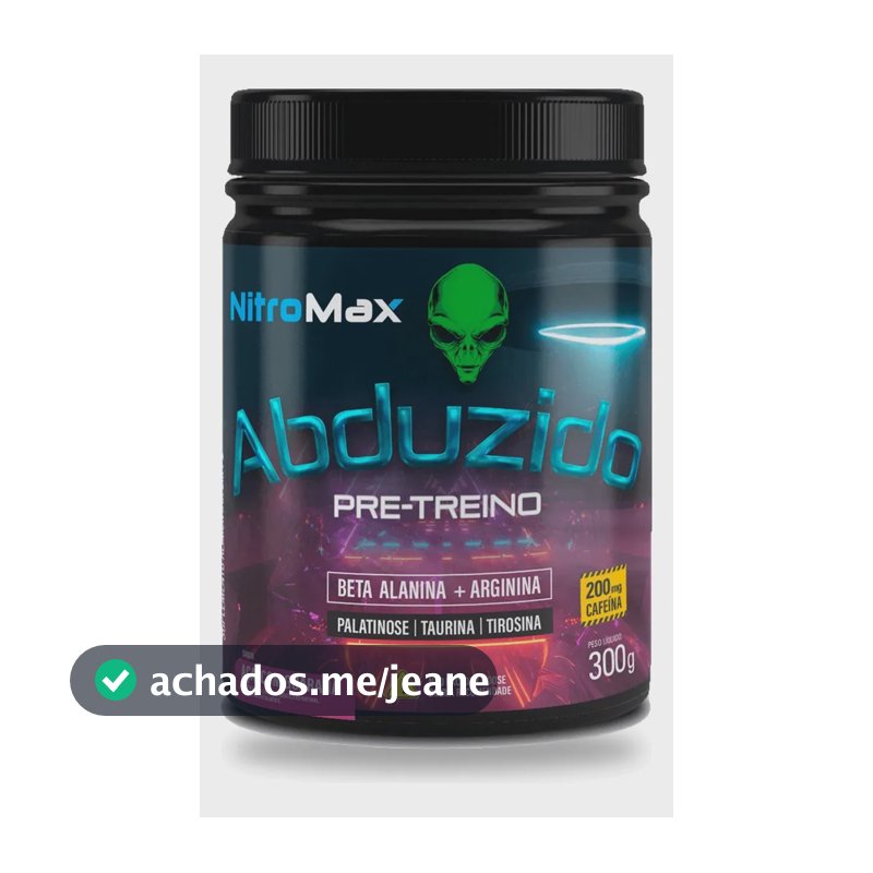 Pre Treino Abduzido 300g - Nitromax Sabor Açaí com guaraná