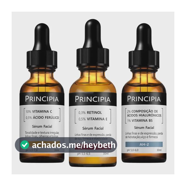 Principia Kit C/3 Séruns Vitamina C + Retinol + Hialurônicos