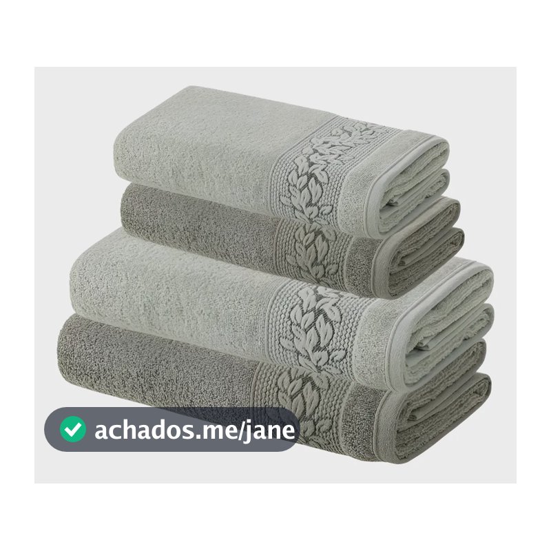 Jogo De Toalhas 4 Pçs Fio Cardado 100% ALG Provence Karsten