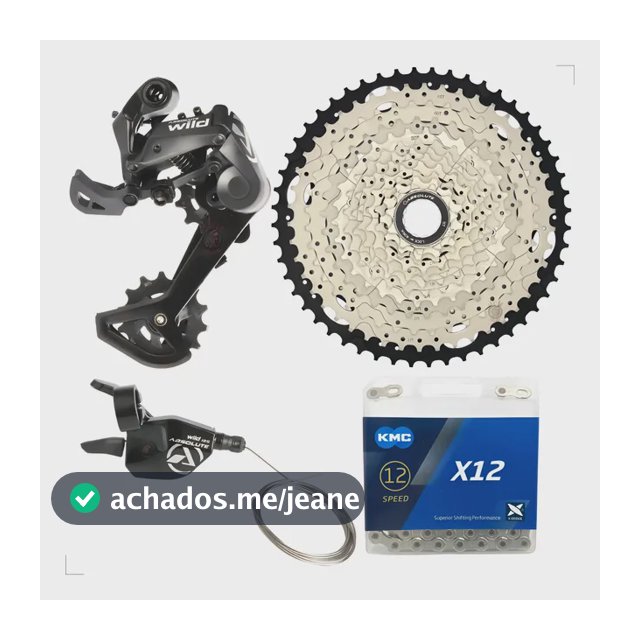 Kit Relação Absolute 12v Wild 2 1x12v K7 11/52 Corrente Kmc