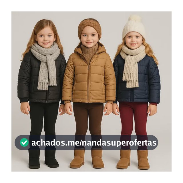 Kit 3 Calça Legging Infantil Menina Peluciada Termica Grossa