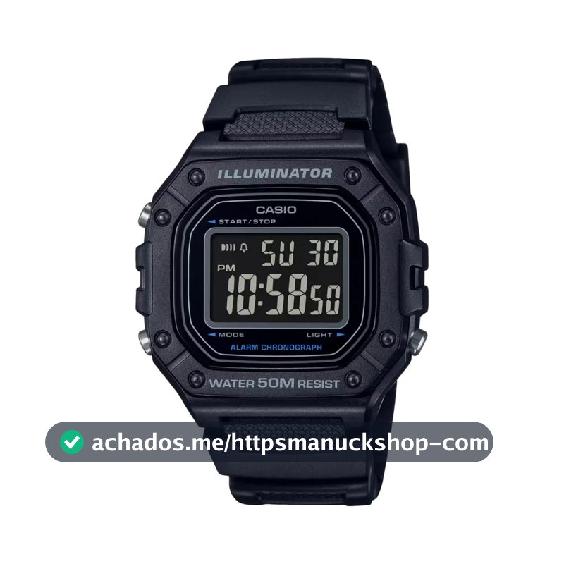 Relogio Casio Masculinoo Standar W-218h-1bvdf