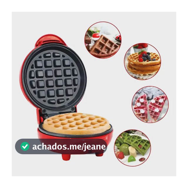 Mini Máquina De Fazer Waffle Panqueca Portátil Elétrica 110v