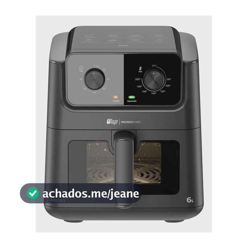 Airfryer 6 Litros WAP PROSDÓCIMO AF02 Visor e Luz Interna 127V