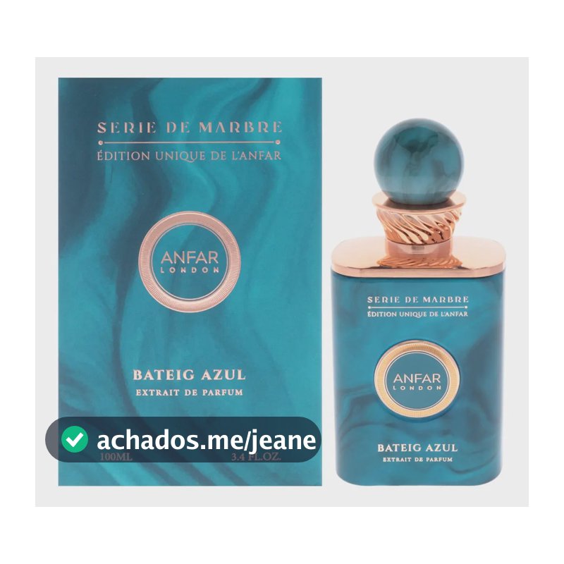 Perfume Anfar London Bateig Azul Extrait Unissex 100ml