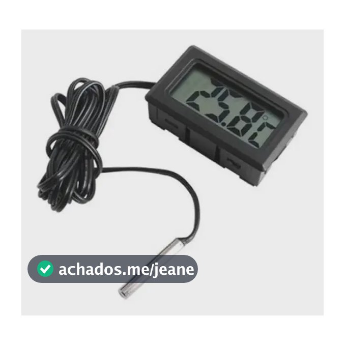 Kit 2 Termômetro Digital Freezer Aquário Estufa Sonda Diversas