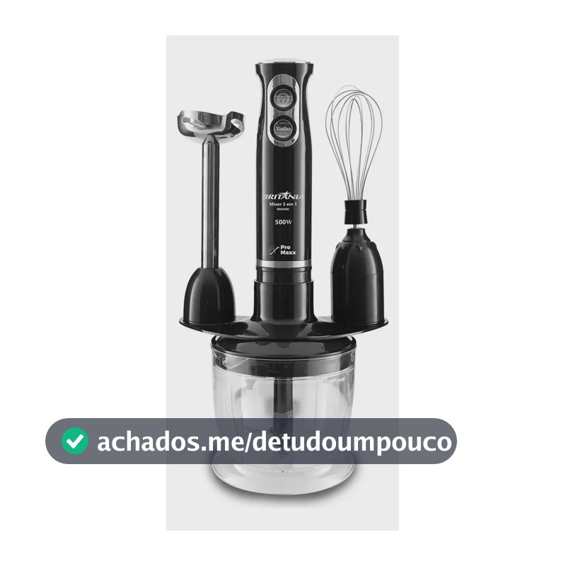 Mixer Bmx400p 3 Em 1 500w Cor Preto Britânia 110v Preto