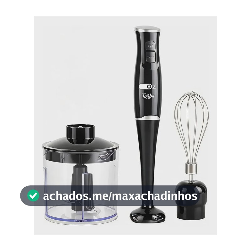 Mixer Turbo 3 Em 1 250w Triturador E Fuet 110v Oz Cor Preta Preto 127