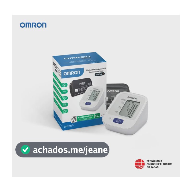 Monitor De Pressão Arterial De Braço Control+ Hem-7122 Omron Cor Blanco