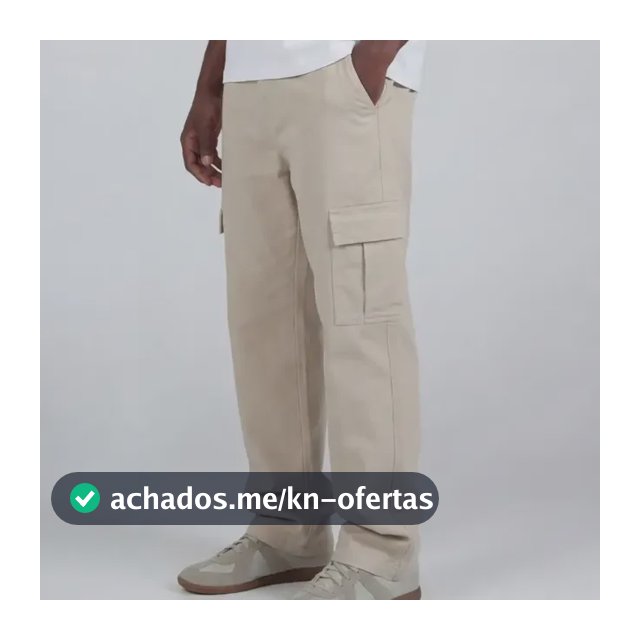 Calça Cargo Premium Masculina Sarja Skate Larga Streetwear