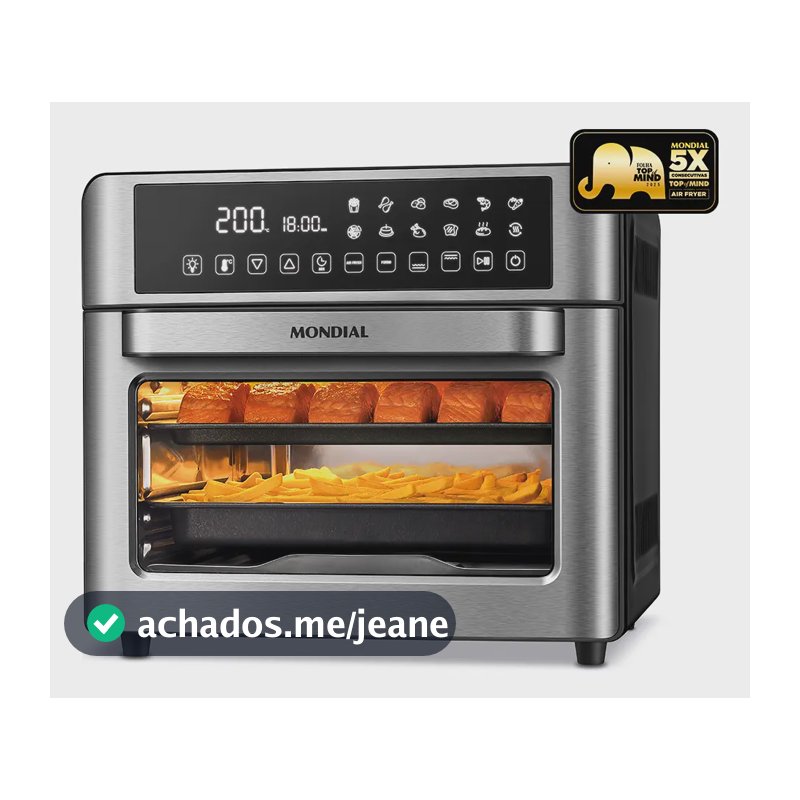 Fritadeira Air Fryer Forno Oven Digital 25l Mondial AFO-25L-BI