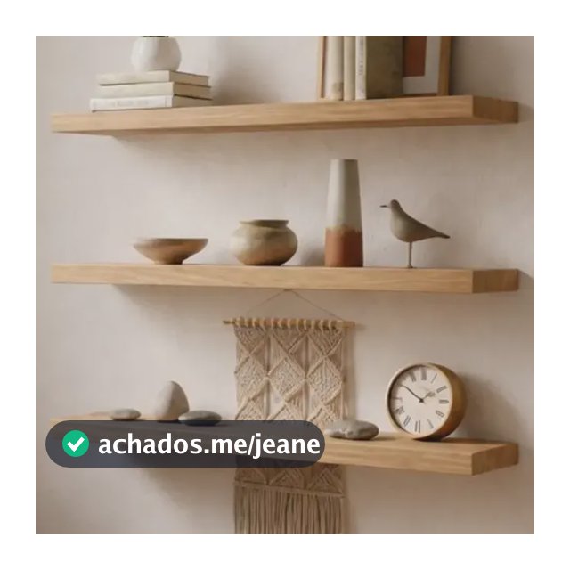 Kit 3 Prateleira Suporte Invisível Lavabo Cozinha 60cm Natural