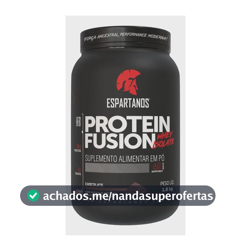 Proteína Espartanos Sports Protein Fusion Whey Isolate sabor Chocolate x 1.8kg