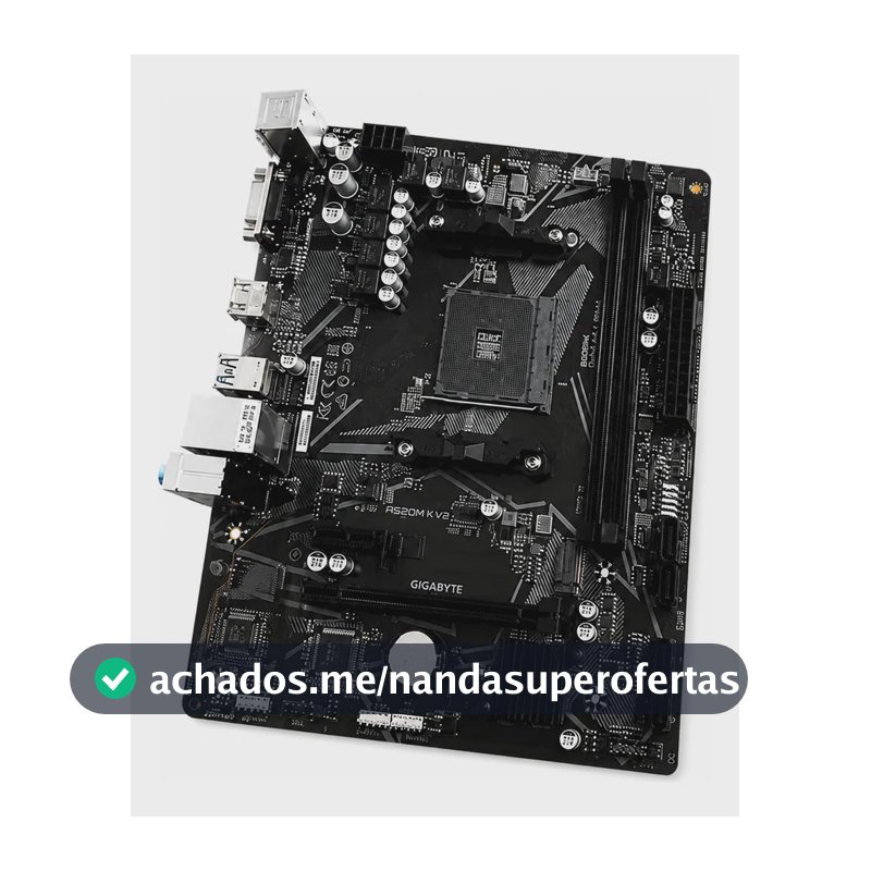 Placa Mãe A520m K V2 Amd Am4 Matx Ddr4 Gigabyte Cor Preto Preto