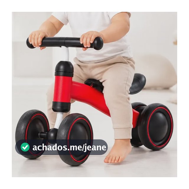 Bicicleta Bebe Equilibrio Andador Infantil Sem Pedal 4 Rodas