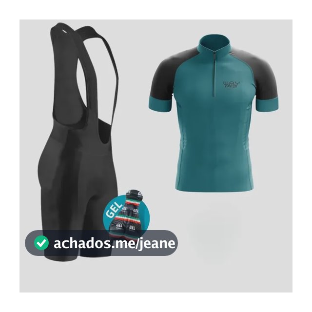 Roupa Masculina Ciclismo Kit Bretelle Gel Camisa Pro Uv Slim