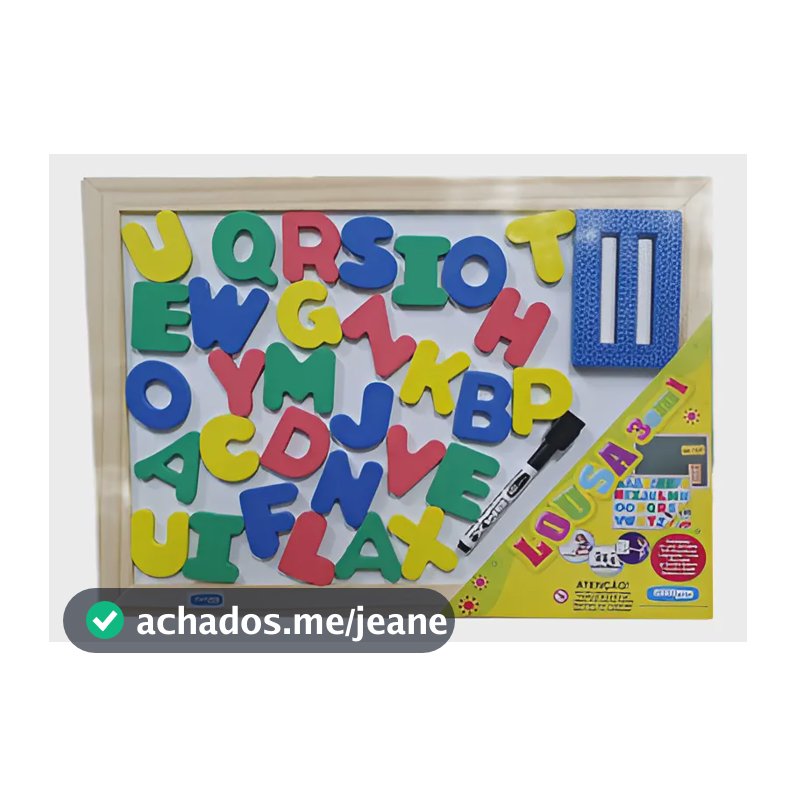 Lousa Magnética Infantil Frente Verso 3 Em 1 Branco E Verde Branco E Verde