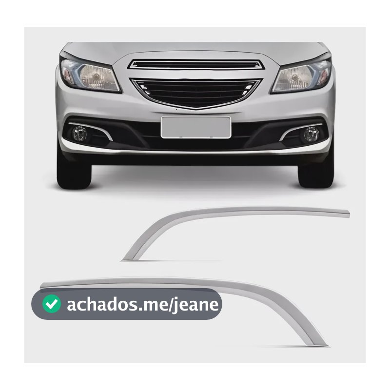 Aplique Milha Cromado Moldura Superior Onix 2012 A 2016 Cromado Ambos Lados