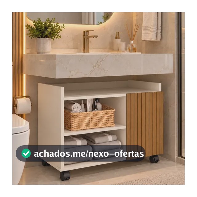 Organizador Armário Armarinho Para Banheiro Lavabo Rodinhas