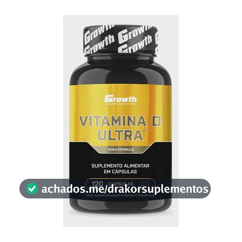 Vitamina D Ultra 120 Caps Growth Supplements Sem Sabor