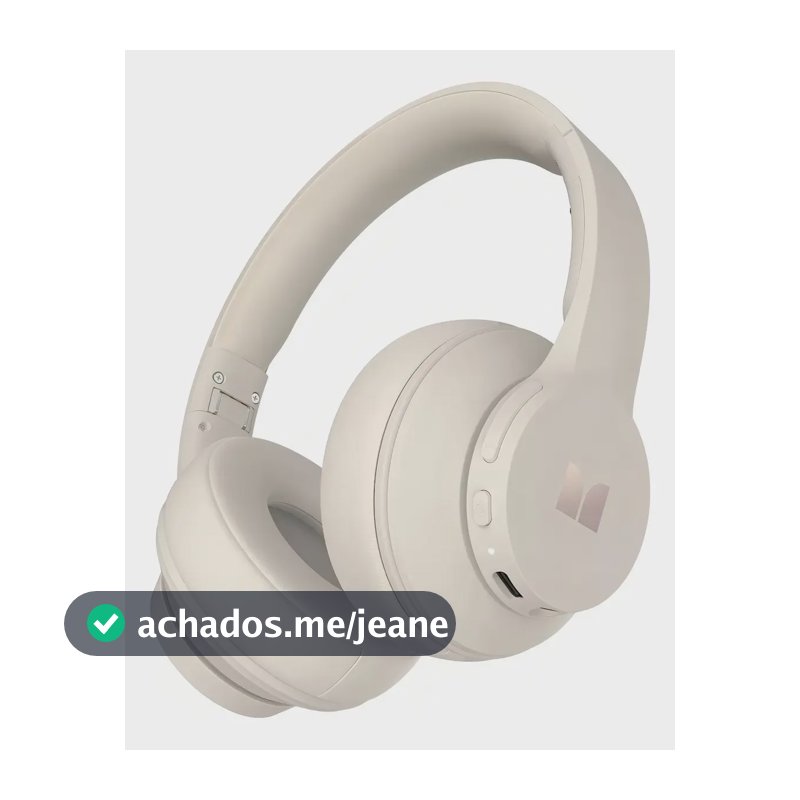 Fone De Ouvido Bluetooth Monster Mission 100 Headphone Bluetooth Tempo De Reprodução De 40H,Fone Ouvido Com Graves Potentes,redução De Ruído De Chamada De Ia ENC,Adequado Para Chamadas E Música Branco