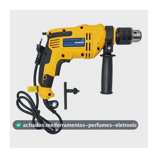 Furadeira De Impacto 500w 1/2 Pol Tramontina Cor Amarelo Frequência 50hz