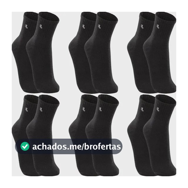 Kit 6 Pares Meias Lupo Cano Médio Esportivas Academia