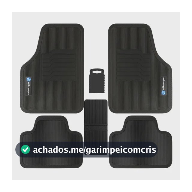 Jogo Tapete Personalizado Carro Borracha Volkswagen Bordado 5 Peças Gol G4 2006 A 2013