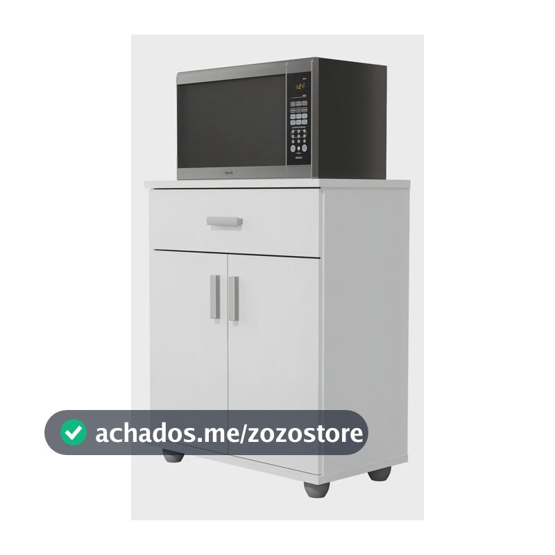 Armario Balcao Branco Multiuso Para Microondas E Forno Cantinho Do Cafe Mell