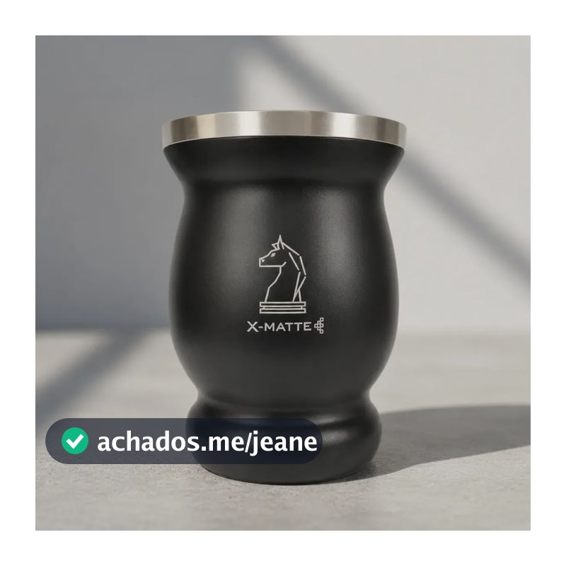Cuia Térmica Mate Chimarrão Tererê De Aço Inox Copo Erva Preta