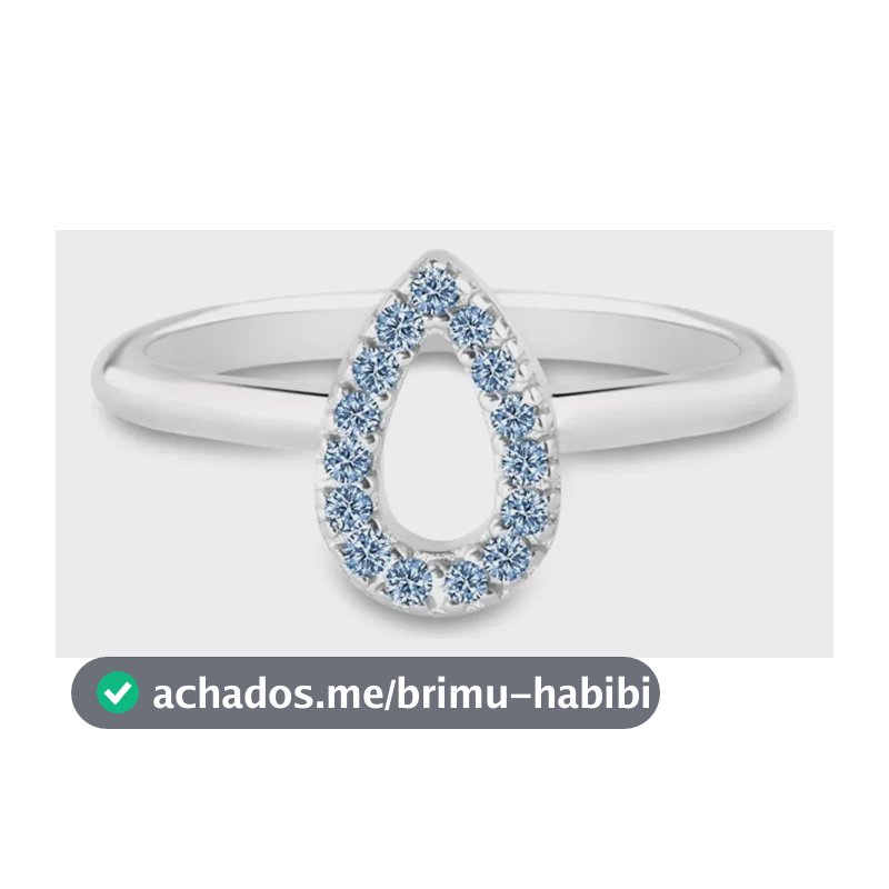 Anel Life Astro Gota Em Prata 925 Com Pedras Azuis 12