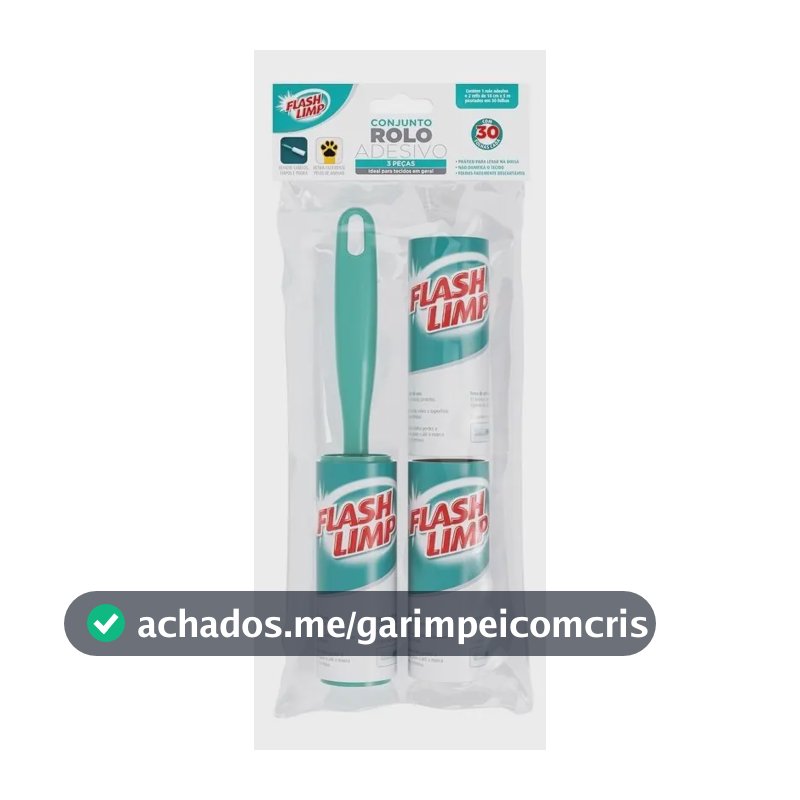 Conjunto Rolo Adesivo 3 Peças CST0085 Flash Limp