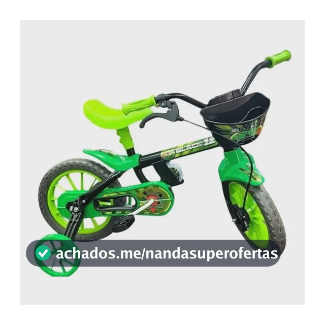 Bicicleta para meninos e meninas Nathor Rodado 12 Tts Tutti Green 12