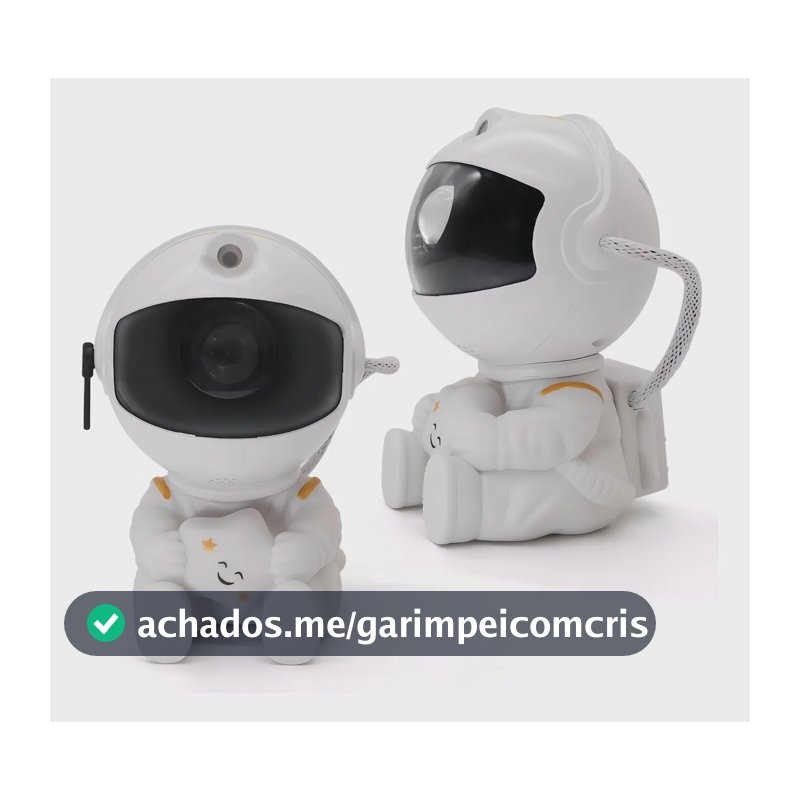 Astronauta de Galáxia e Estrelas LED Com Controle Remoto USB