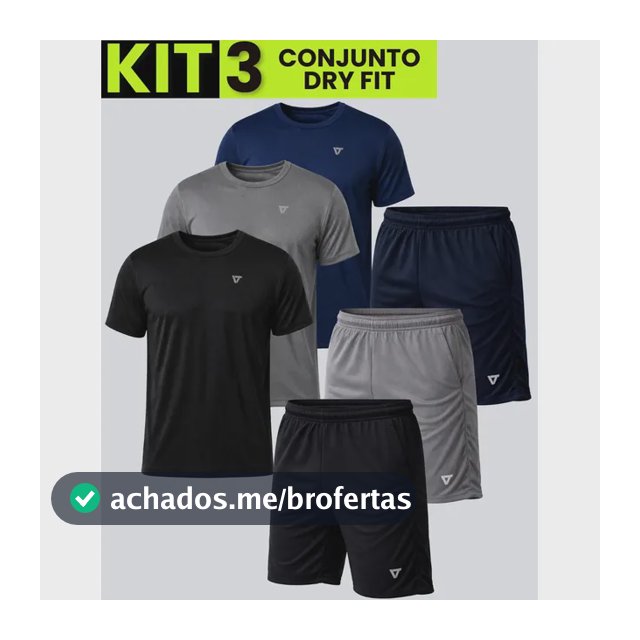 Kit Com 3 Conjuntos Academia Masculino Dry Fit Shorts+camisa