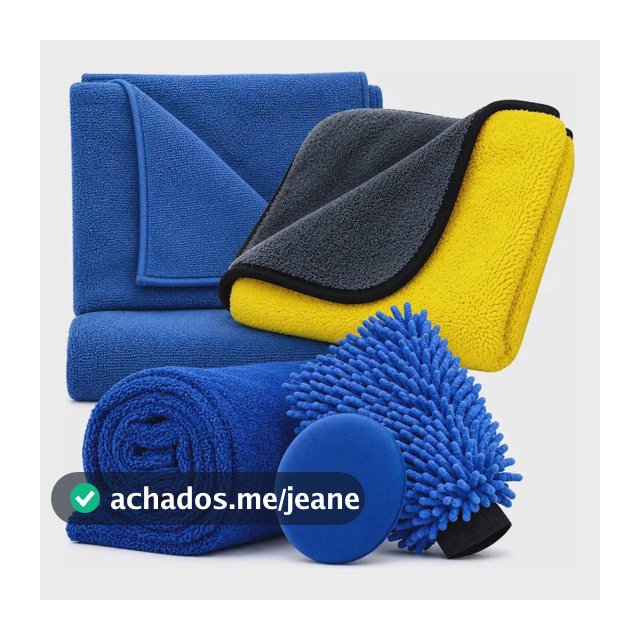 Kit Toalha Secagem Pano Lustro Luva De Microfibra Aplicador