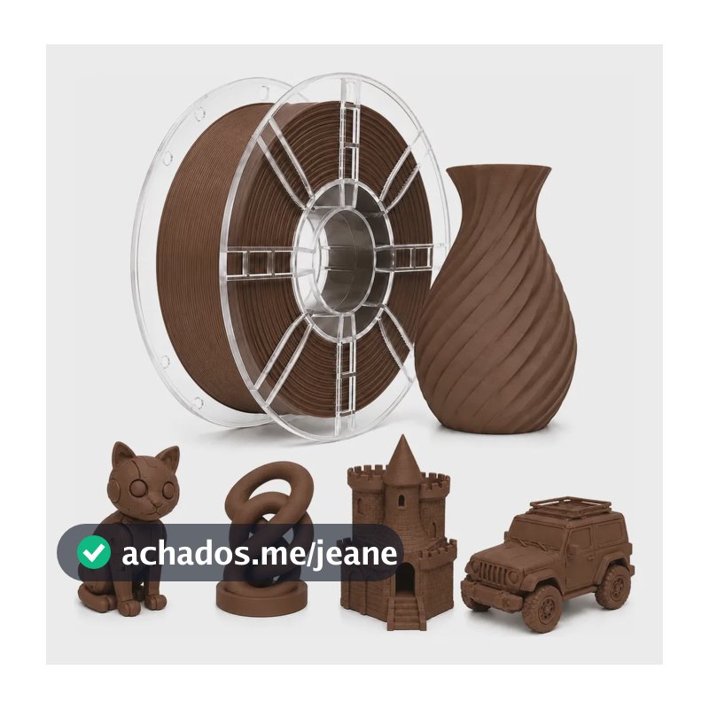 Filamento Pla Matte Sol3d 1kg 1,75mm Para Impressão 3d Marrom