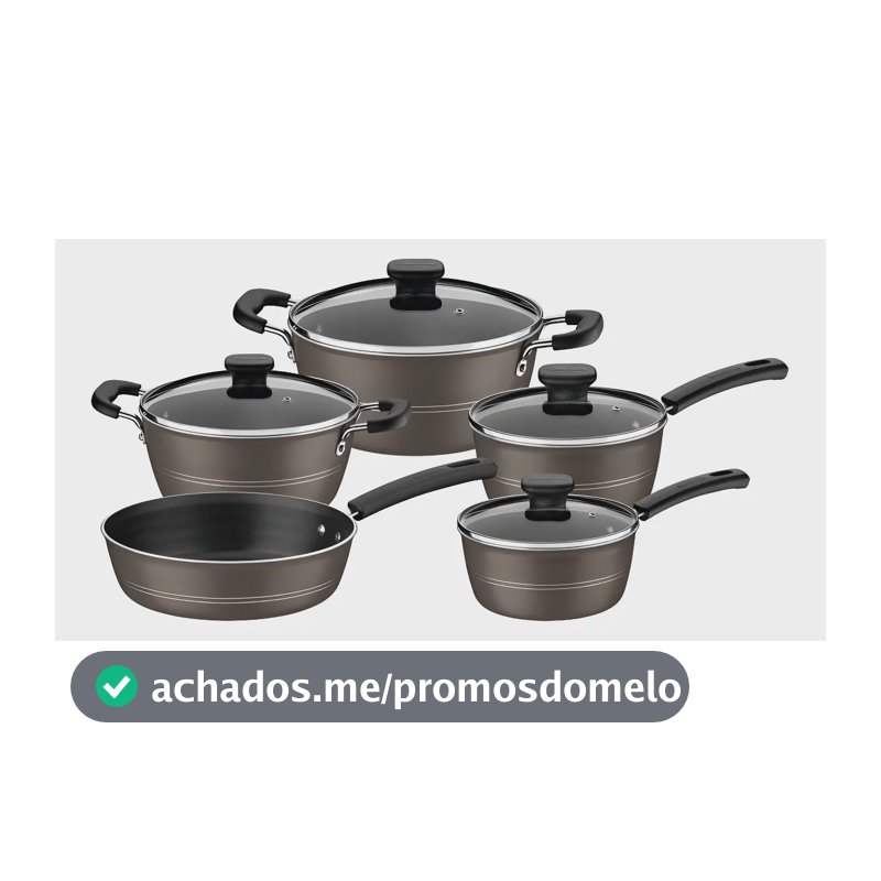 Jogo De Panelas Antiaderente 5 Pçs Sicília Tramontina Avelã