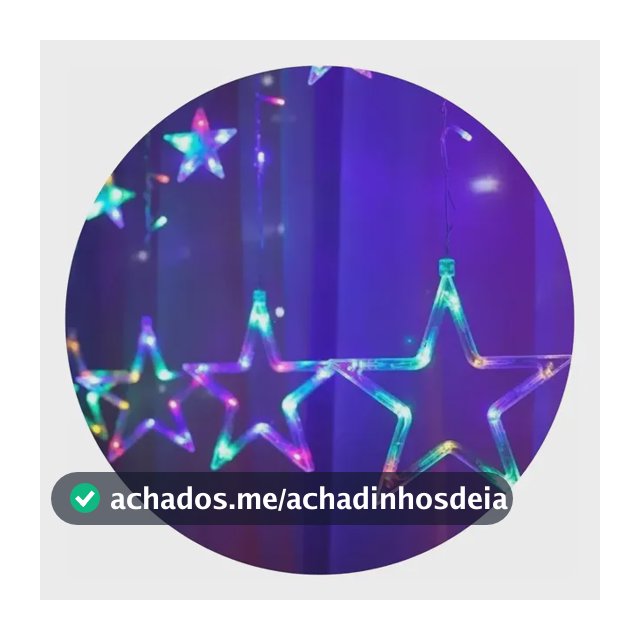 Cascata Led Com Estrelas Decoração 8 Funções Pisca Natal